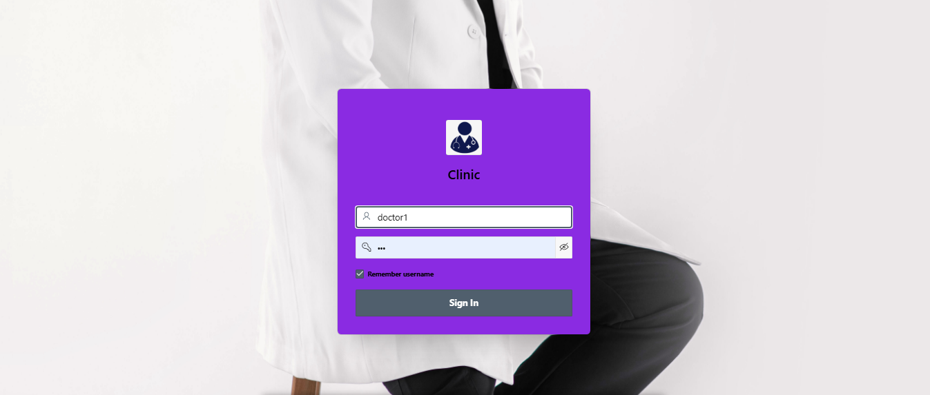 Application login preview